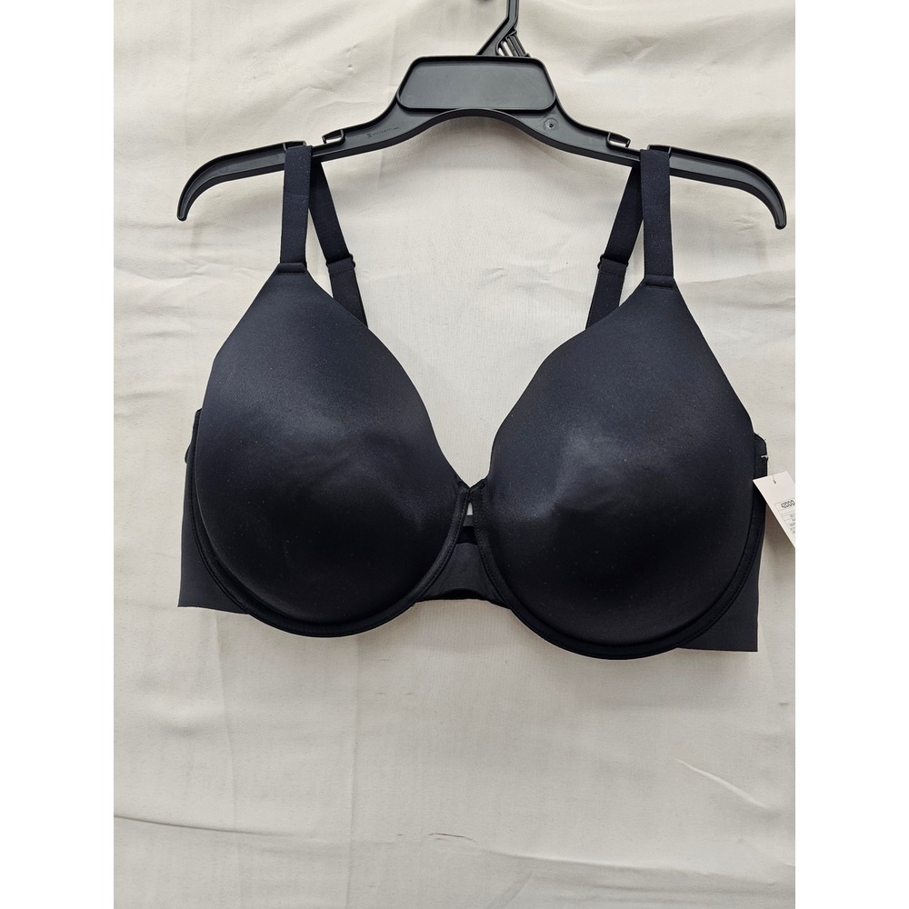Auden Womens Full Coverage Underwire Bra Black Nylon Blend Size 42DDD